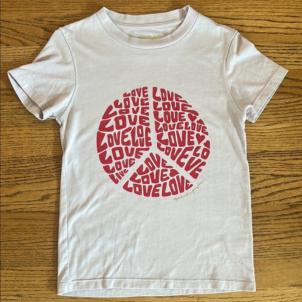 Spiritual Gangster White Tee with Red Love Graphic